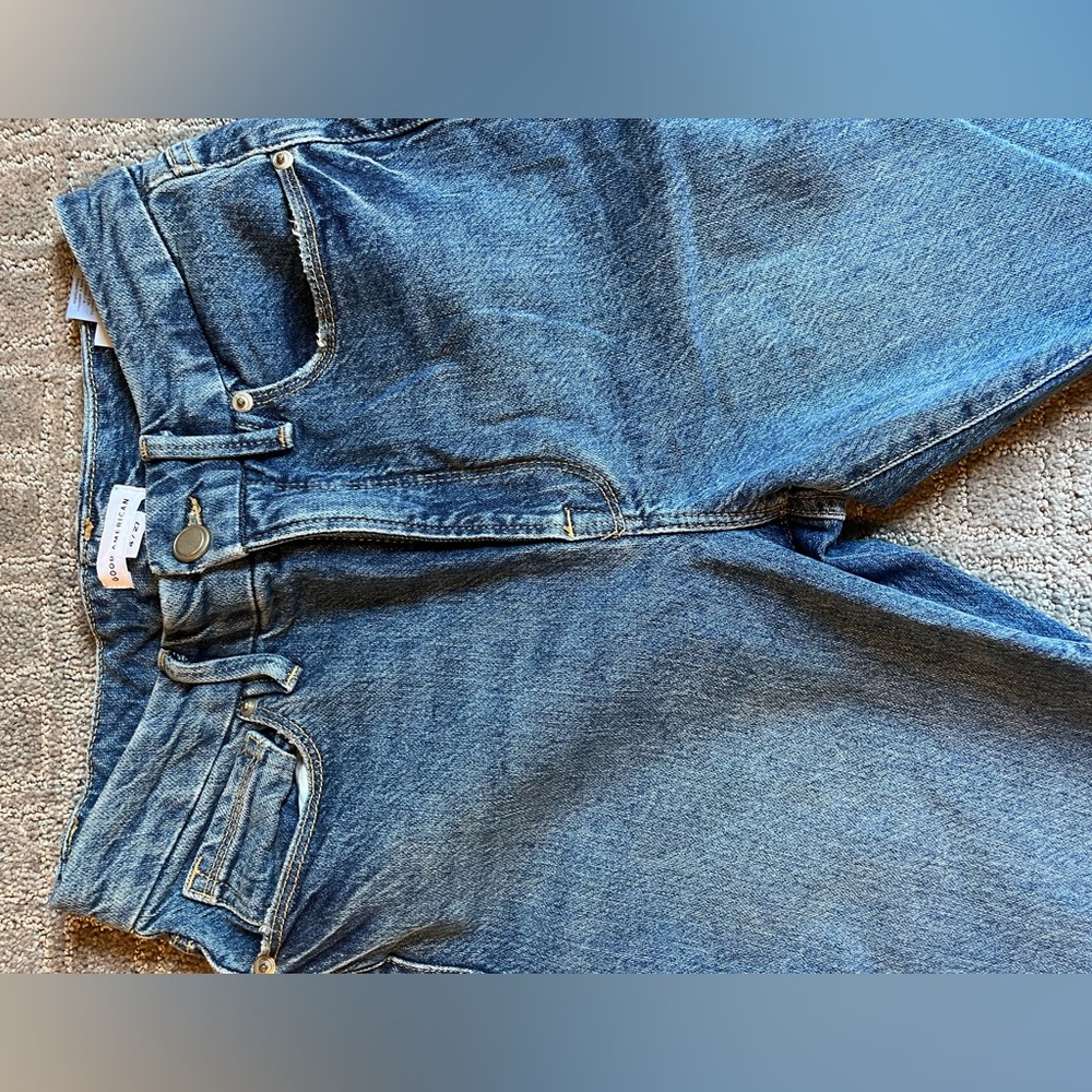 Good American Womens Good Classic Jeans High Rise Raw Ankle Hem Blue 4/27 - Picture 9 of 9